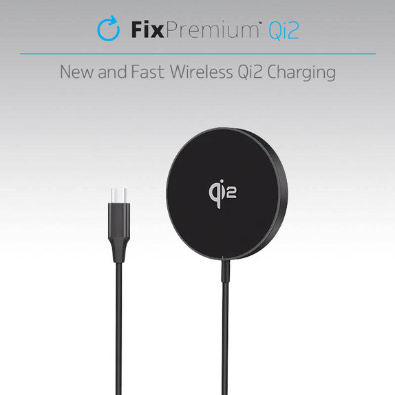 FixPremium - MagSafe Töltő Qi2-vel, fekete