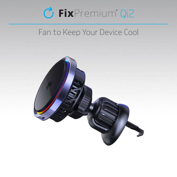 FixPremium - MagSafe Autós töltő Mini Qi2-vel, fekete