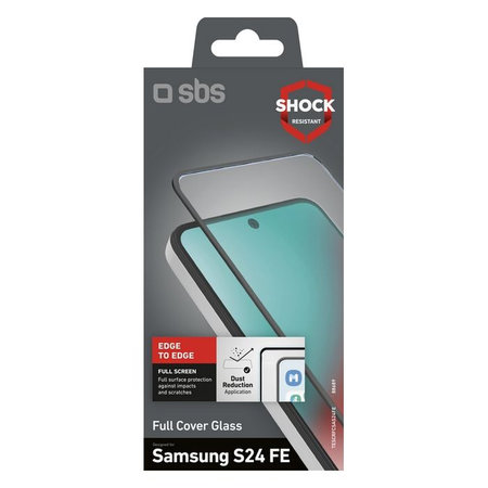 SBS - Edzett üveg Full Cover - Samsung Galaxy A36, A56 és S24 FE, fekete