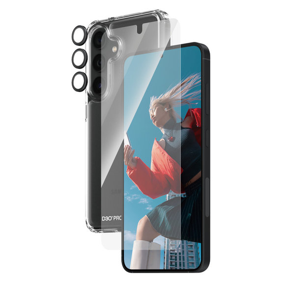 Bundle Hoops + Edzett üveg UWF + Hard Case D3O Samsung Galaxy S24 készülékhez, PanzerGlass