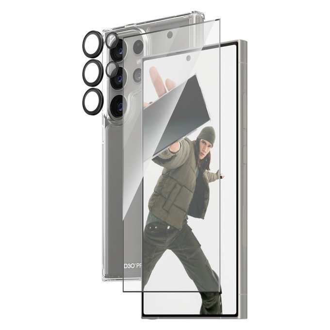 Bundle Hoops + Edzett üveg UWF + Hard Case D3O Samsung Galaxy S24 Ultra készülékhez, PanzerGlass