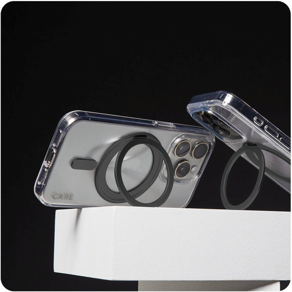 Kickstand tok MagSafe támogatással iPhone 16 Pro Max készülékhez, Fekete, CARE