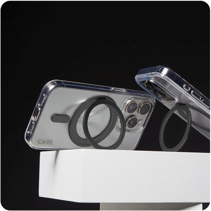 Kickstand tok MagSafe támogatással iPhone 16 készülékhez, Fekete, CARE