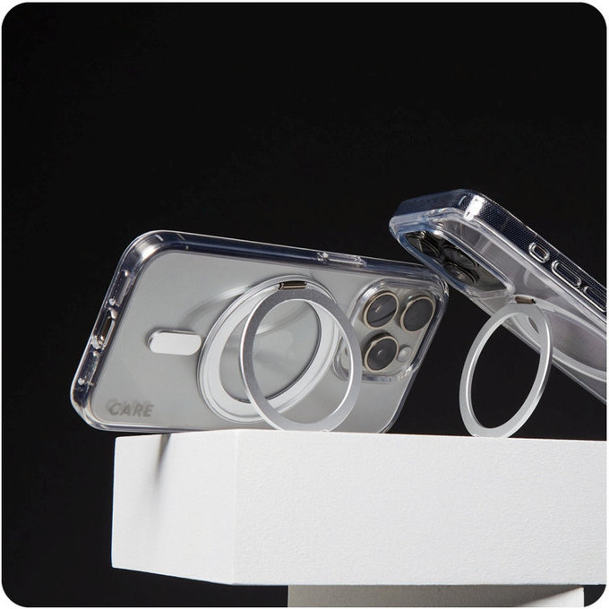 Kickstand tok MagSafe támogatással iPhone 16 Pro készülékhez, Ezüst, CARE