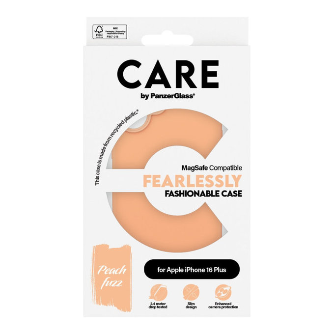 Fearlessly tok MagSafe támogatással iPhone 16 Plus készülékhez, Peachy, CARE