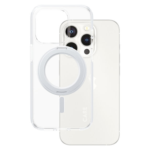 Tok Kickstand MagSAFE by PanzerGlass-fel iPhone 15 Pro készülékhez, Ezüst, PanzerGlass