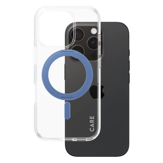 Kickstand tok MagSafe támogatással iPhone 16 Pro készülékhez, Kék, CARE