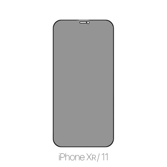 FixPremium Privacy Anti-Spy Glass - Edzett üveg - iPhone XR és 11