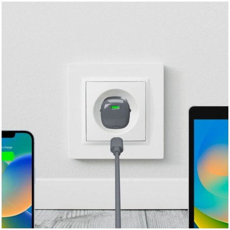 PURO - Töltőadapter MiniPro USB-C, GaN, 20W, black oyster