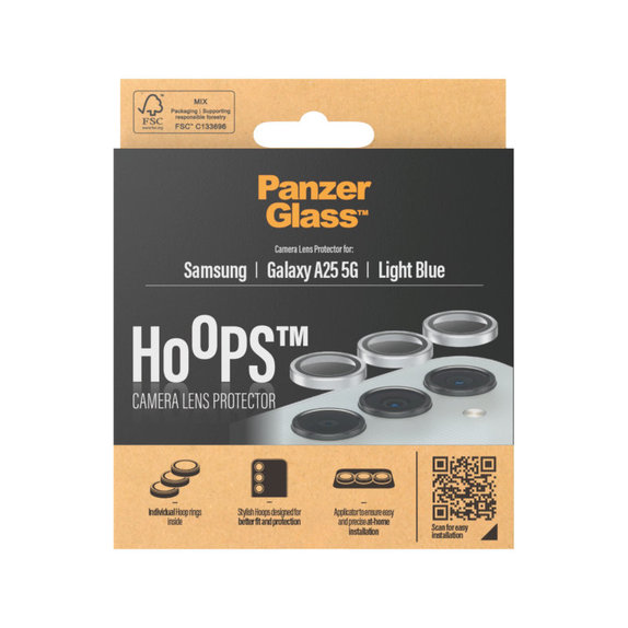 Hoops Kameralencse-védő Samsung A25 5G készülékhez, Világoskék, PanzerGlass