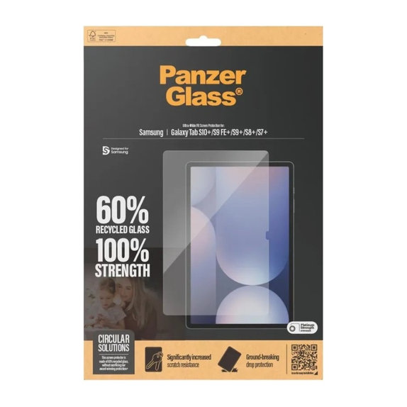 Edzett üveg UWF Samsung Galaxy Tab S8/S9 Plus készülékhez, Átlátszó, PanzerGlass