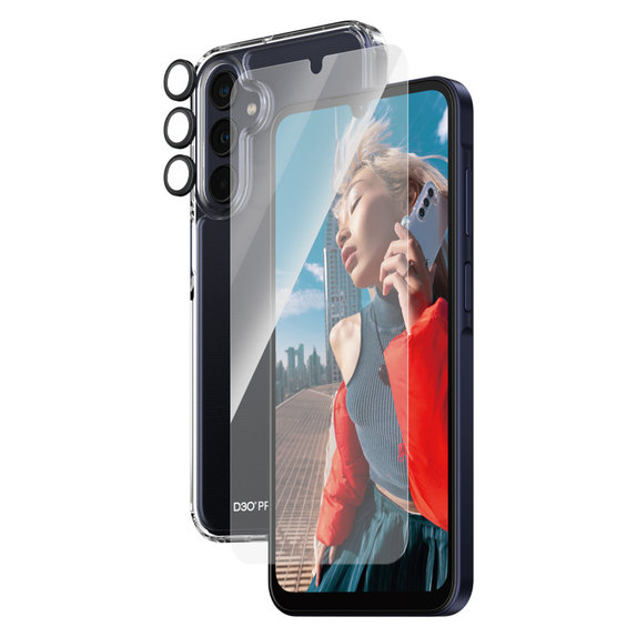 Bundle Hoops + Edzett üveg UWF + Hard Case D3O Samsung Galaxy A25 5G készülékhez, Átlátszó, PanzerGlass
