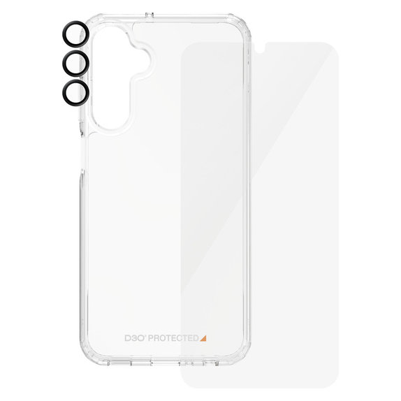 Bundle Hoops + Edzett üveg UWF + Hard Case D3O Samsung Galaxy A25 5G készülékhez, Átlátszó, PanzerGlass