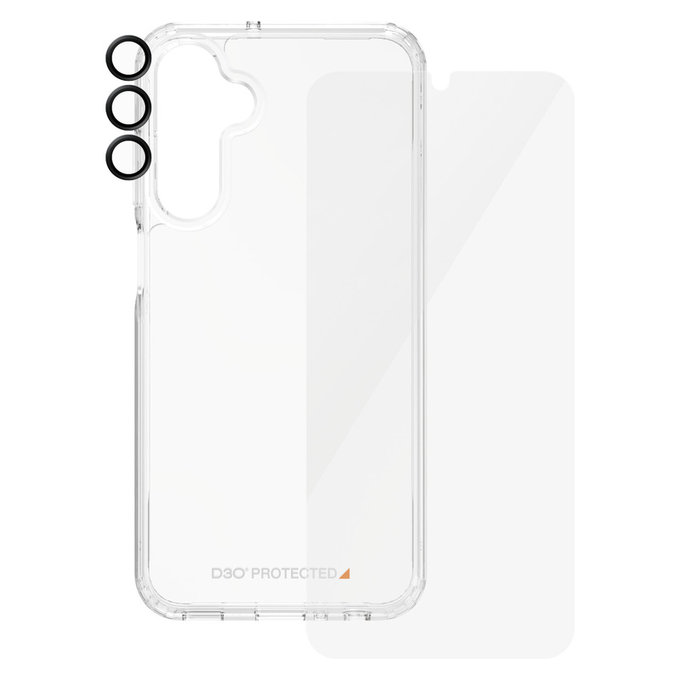 Bundle Hoops + Edzett üveg UWF + Hard Case D3O Samsung Galaxy A25 5G készülékhez, Átlátszó, PanzerGlass
