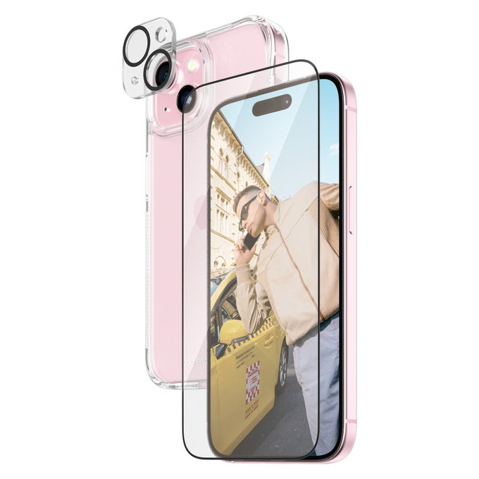 Bundle PicturePerfect + Edzett üveg UWF + Hard Case D3O iPhone 15 készülékhez, PanzerGlass