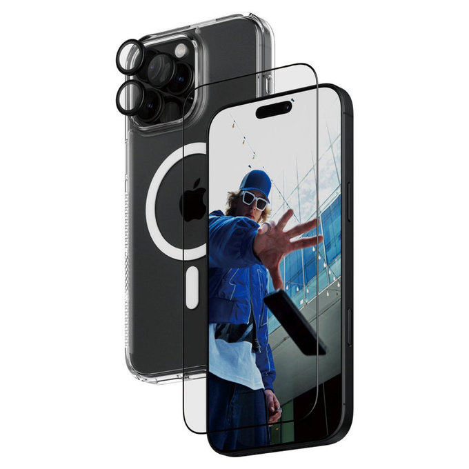 Bundle Hoops + UWF edzett üveg + Hard Case iPhone 16 Pro Max készülékhez, PanzerGlass
