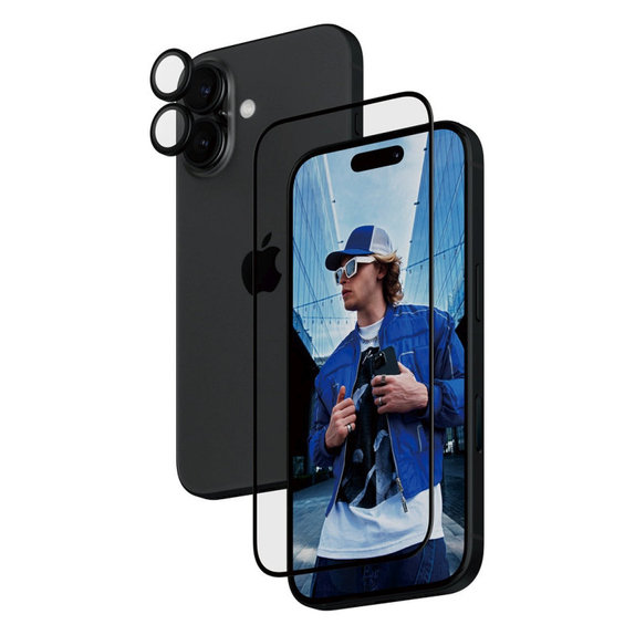 Bundle Hoops + UWF edzett üveg iPhone 16 készülékhez, PanzerGlass