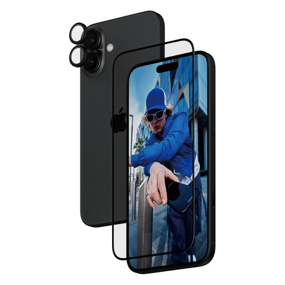 Bundle Hoops + UWF edzett üveg iPhone 16 Plus készülékhez, PanzerGlass