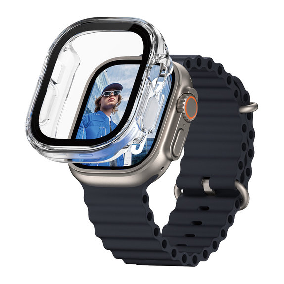 Edzett üveg Full Body Apple Watch Ultra 2024/Ultra 2/Ultra készülékhez, Átlátszó, PanzerGlass