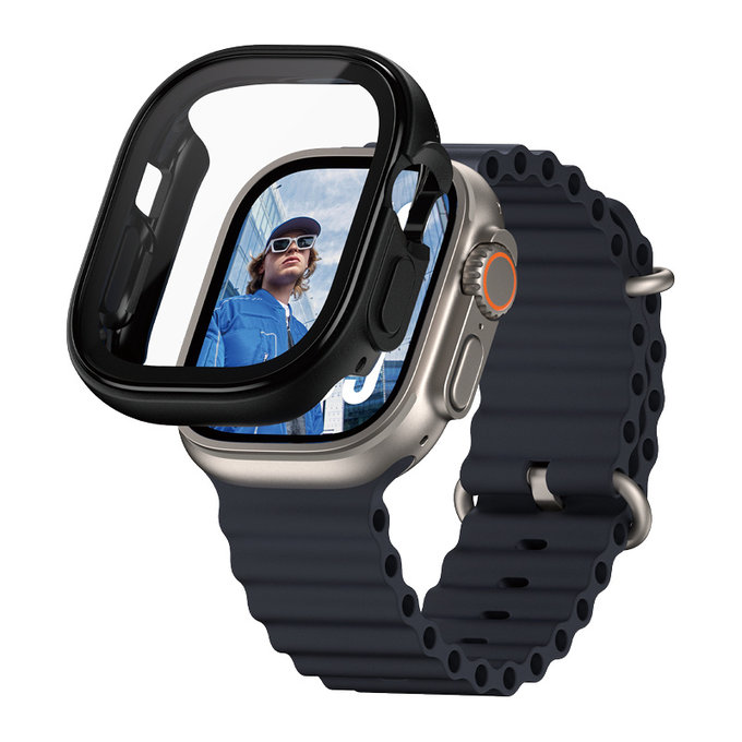 Edzett üveg Full Body Apple Watch Ultra 2024/Ultra 2/Ultra készülékhez, Fekete, PanzerGlass