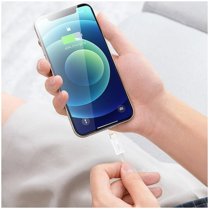 Baseus - Kábel Lightning/USB, 1.5m, fehér