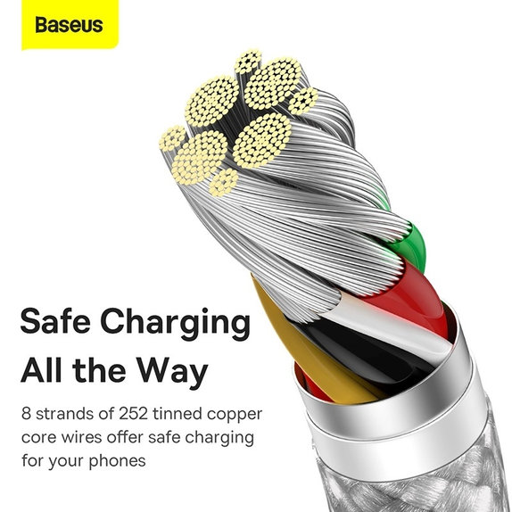 Baseus - Kábel USB-C/USB, 1.5m, fehér