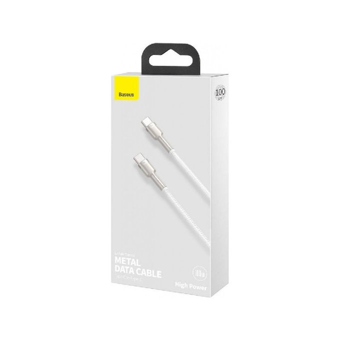 Baseus - Kábel USB-C/USB-C, 1.5m, fehér