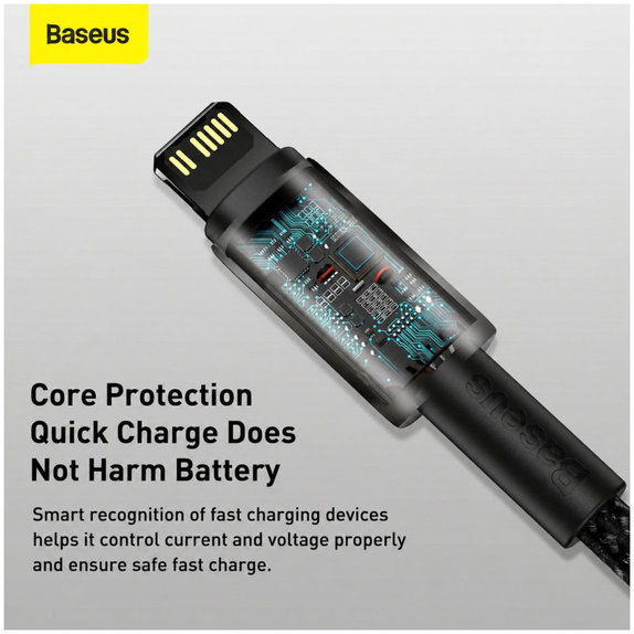 Baseus - Kábel Lightning/USB-C, 1.5m, fekete