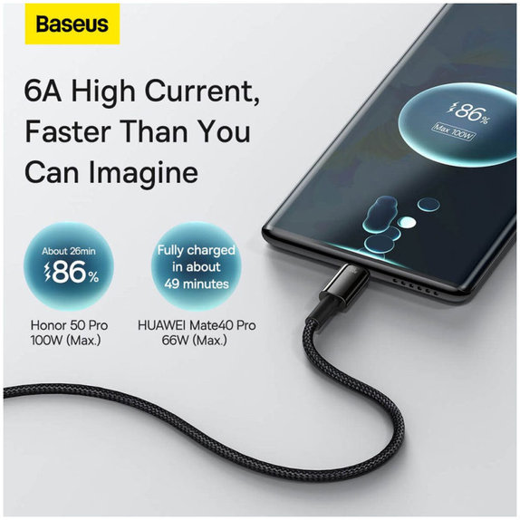 Baseus - Kábel USB-C/USB, 1.5m, fekete