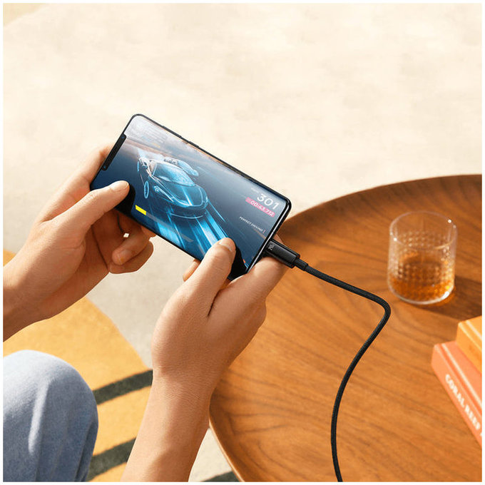 Baseus - Kábel USB-C/USB-C, 1.5m, fekete
