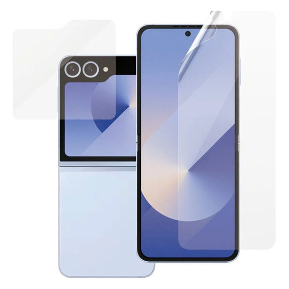UWF védőfólia és edzett üveg Samsung Z Flip6 készülékhez, Átlátszó, PanzerGlass