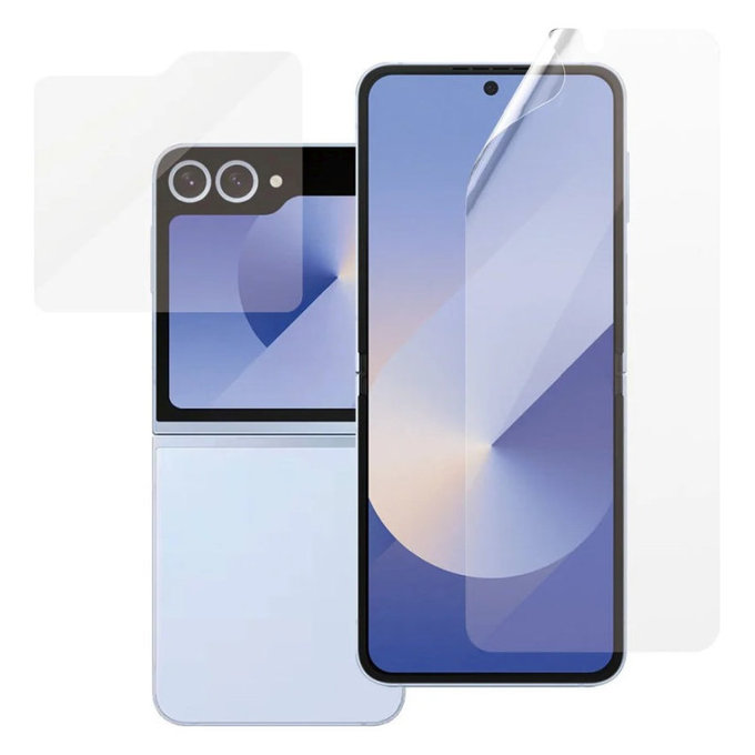 UWF védőfólia és edzett üveg Samsung Z Flip6 készülékhez, Átlátszó, PanzerGlass