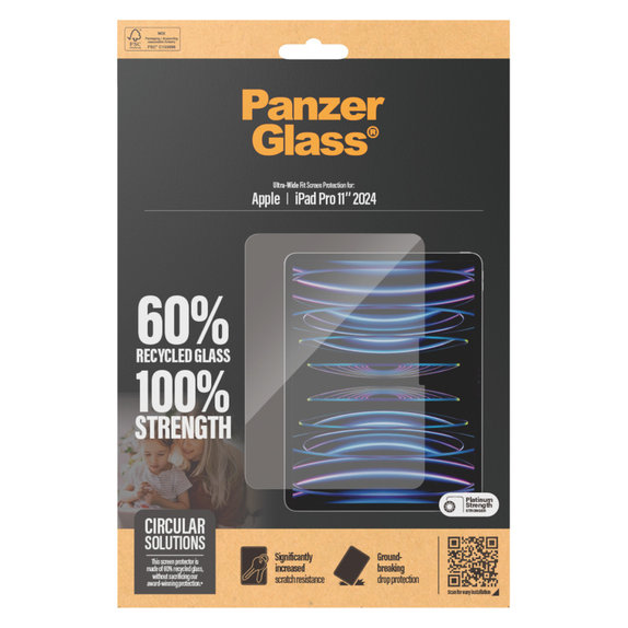 Edzett üveg UWF iPad Pro 11'' készülékhez, Átlátszó, PanzerGlass