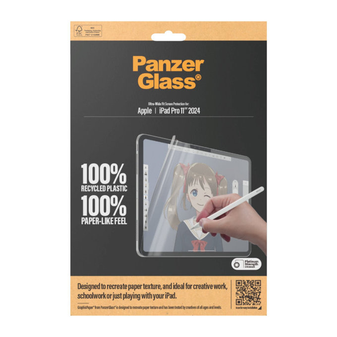 GraphicPaper UWF védőfólia iPad Pro 11'' készülékhez, Átlátszó, PanzerGlass