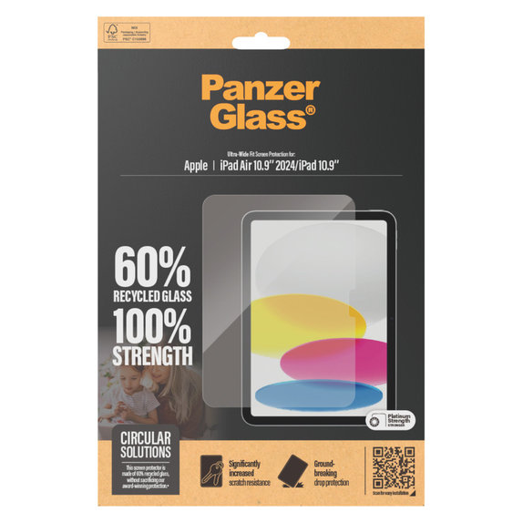 Edzett üveg UWF iPad 10,9"/iPad Air 11'' készülékhez, Átlátszó, PanzerGlass