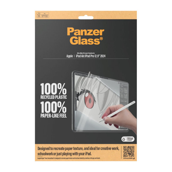 GraphicPaper UWF védőfólia iPad Air 13"/Pro 13" készülékhez, Átlátszó, PanzerGlass