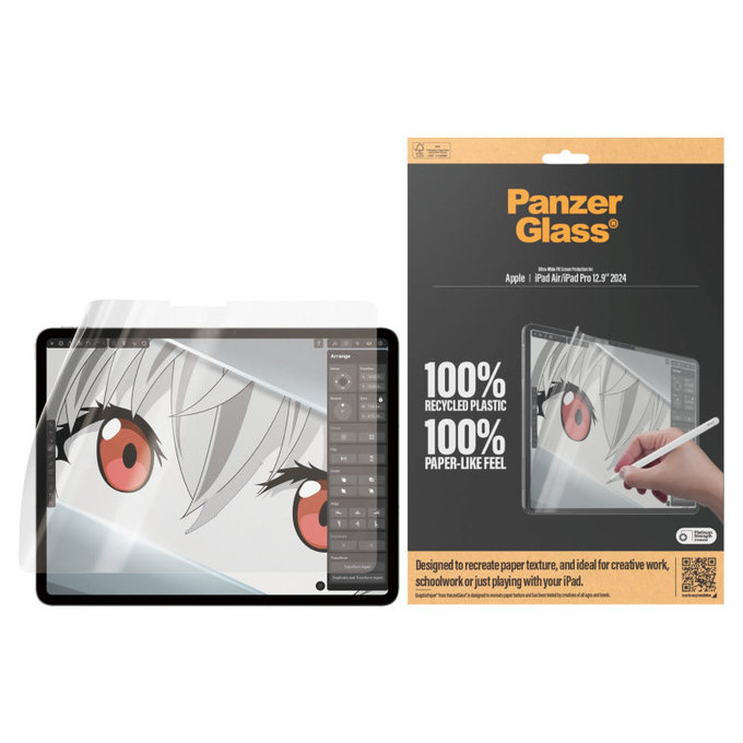 GraphicPaper UWF védőfólia iPad Air 13"/Pro 13" készülékhez, Átlátszó, PanzerGlass