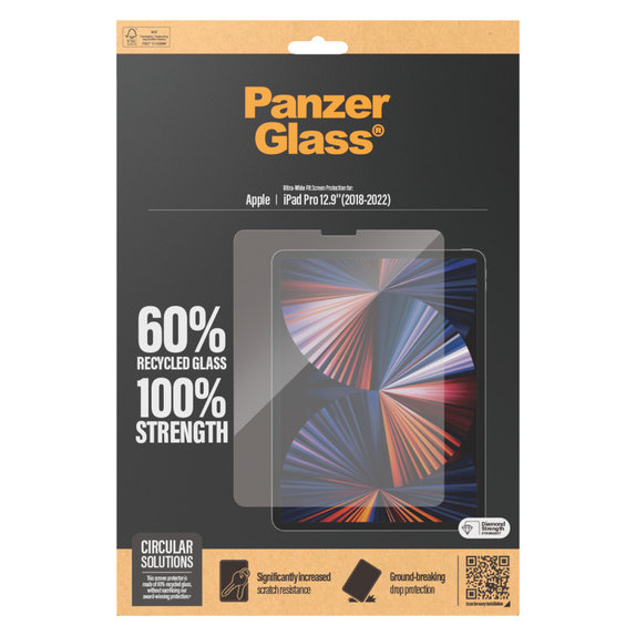 Edzett üveg UWF iPad Pro 12,9'' készülékhez, Átlátszó, PanzerGlass