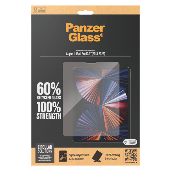 Edzett üveg UWF iPad Pro 12,9'' készülékhez, Átlátszó, PanzerGlass