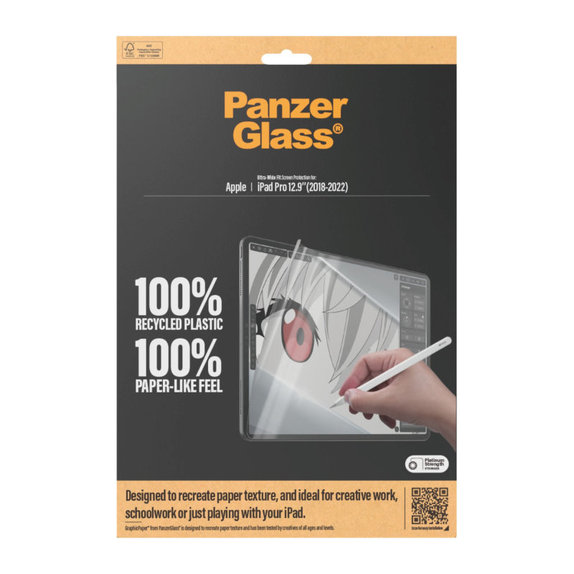 GraphicPaper UWF védőfólia iPad Pro 12,9" készülékhez, Átlátszó, PanzerGlass