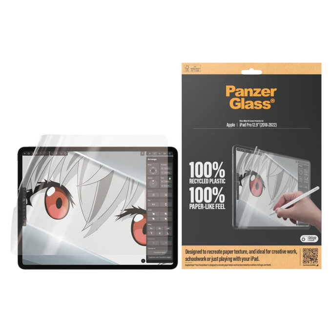 GraphicPaper UWF védőfólia iPad Pro 12,9" készülékhez, Átlátszó, PanzerGlass