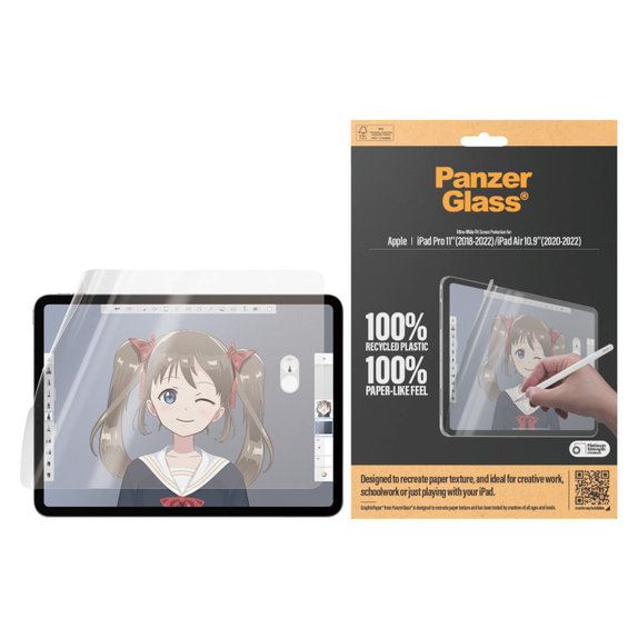 GraphicPaper UWF védőfólia iPad Pro 11"/Air 10,9'' készülékhez, Átlátszó, PanzerGlass