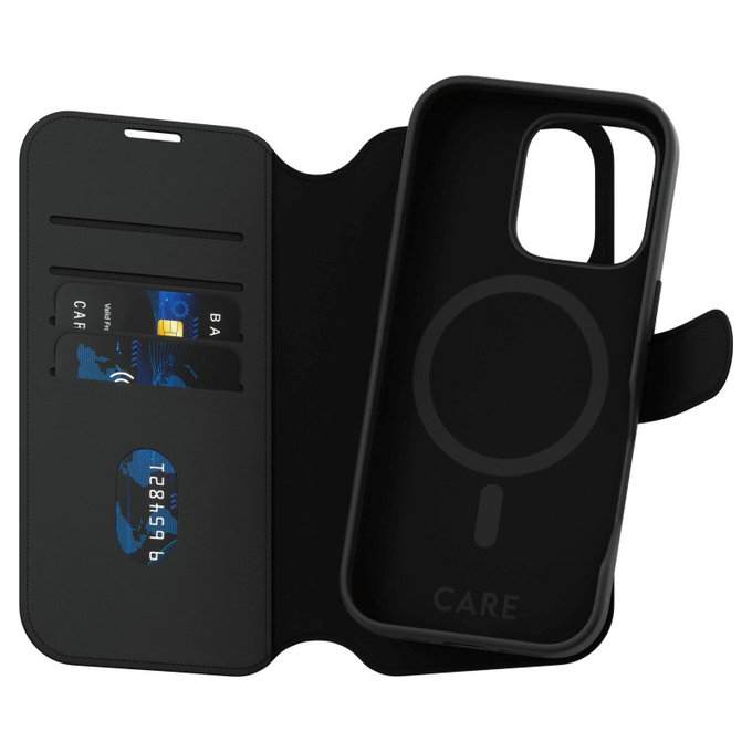 Wallet Tango Two-In-One tok MagSafe támogatással iPhone 16 Pro készülékhez, Fekete, CARE