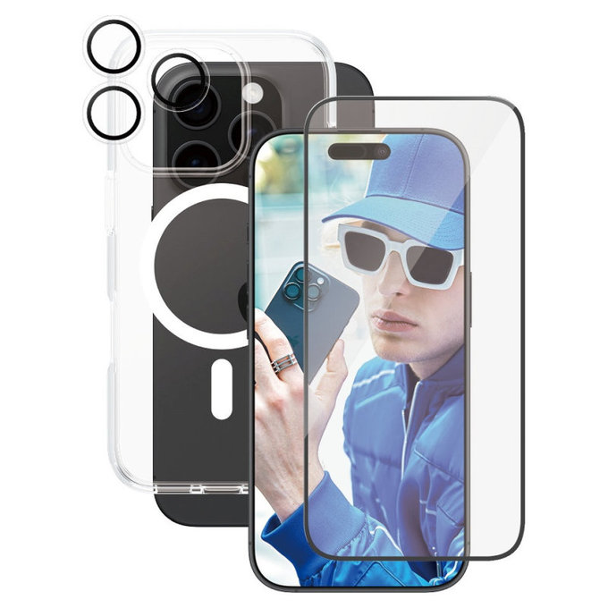 Bundle Hoops + UWF edzett üveg + Urban Combat tok iPhone 16 Pro készülékhez, CARE