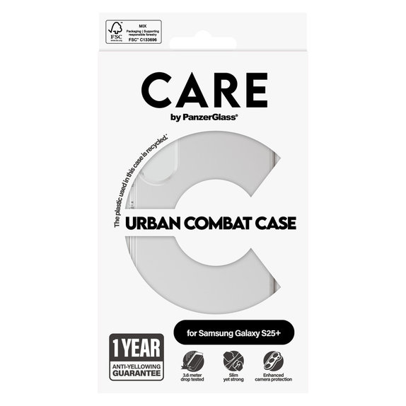 Tok Urban Combat Samsung Galaxy S25+ készülékhez, Átlátszó, PanzerGlass