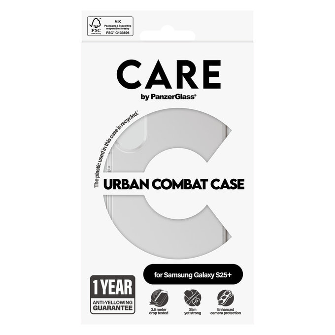 Tok Urban Combat Samsung Galaxy S25+ készülékhez, Átlátszó, PanzerGlass