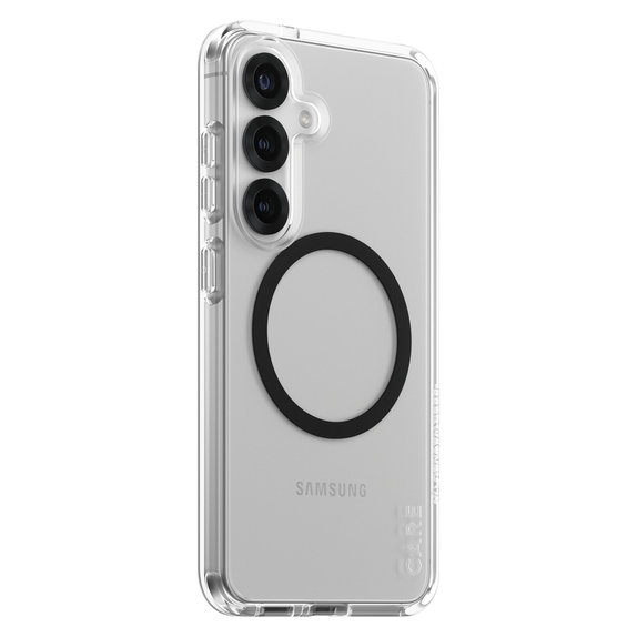 Tok Urban Combat fekete QI-val Samsung Galaxy S25 készülékhez, Átlátszó, PanzerGlass