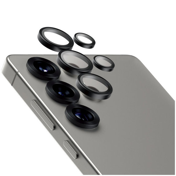 Hoops Ceramic Kameralencse-védő Samsung S25 Ultra készülékhez, Fekete, PanzerGlass
