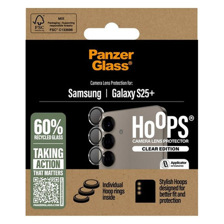 PanzerGlass - Kameralencse Védőburkolat Hoops - Samsung Galaxy S25+, transparent