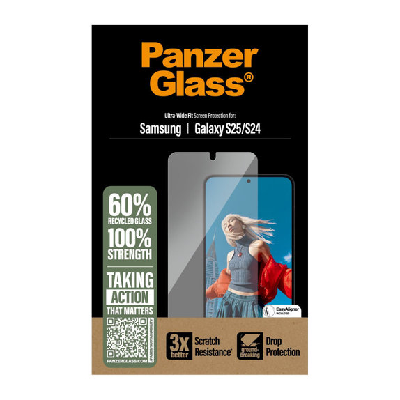 UWF edzett üveg applikátorral Samsung S25 készülékhez, Átlátszó, PanzerGlass